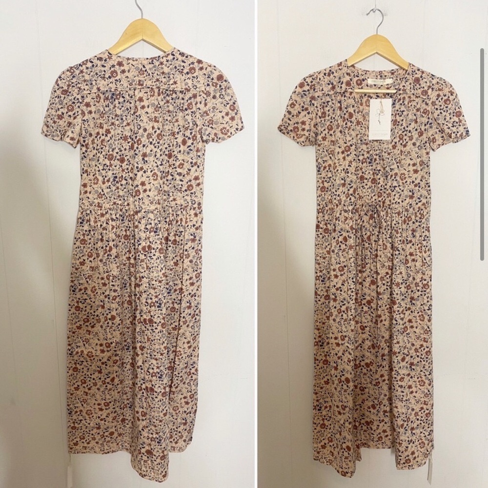 Christy Dawn Dress NWT The Dawn Midi Dress | Sand Anemone Vine New Size XS